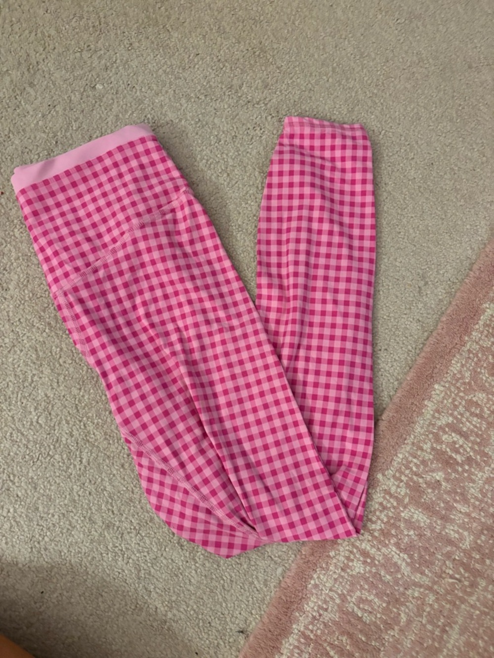 Women’s Pink Gingham Leggings